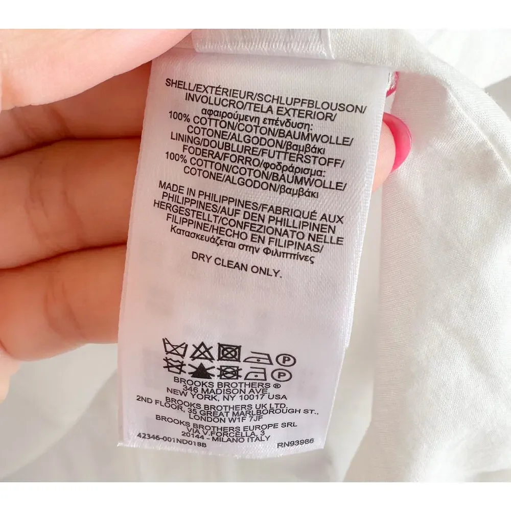 Brooks Brothers Red Fleece White + Red Floral Print Sleeveless Mini Dress 6 - Picture 6 of 9